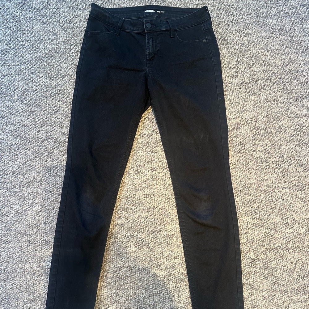 Old Navy Black Skinny Jeans Stretchy Modern Fit